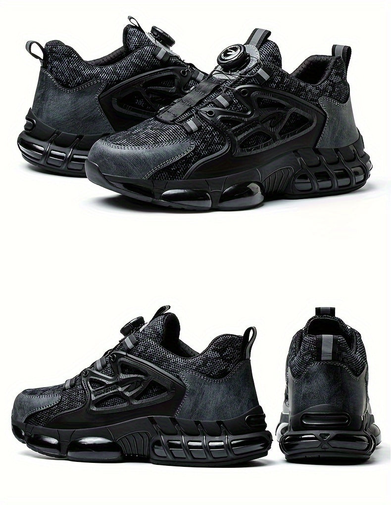Stylish Men'S Safety Work Shoes with Steel Toe & Puncture Protection