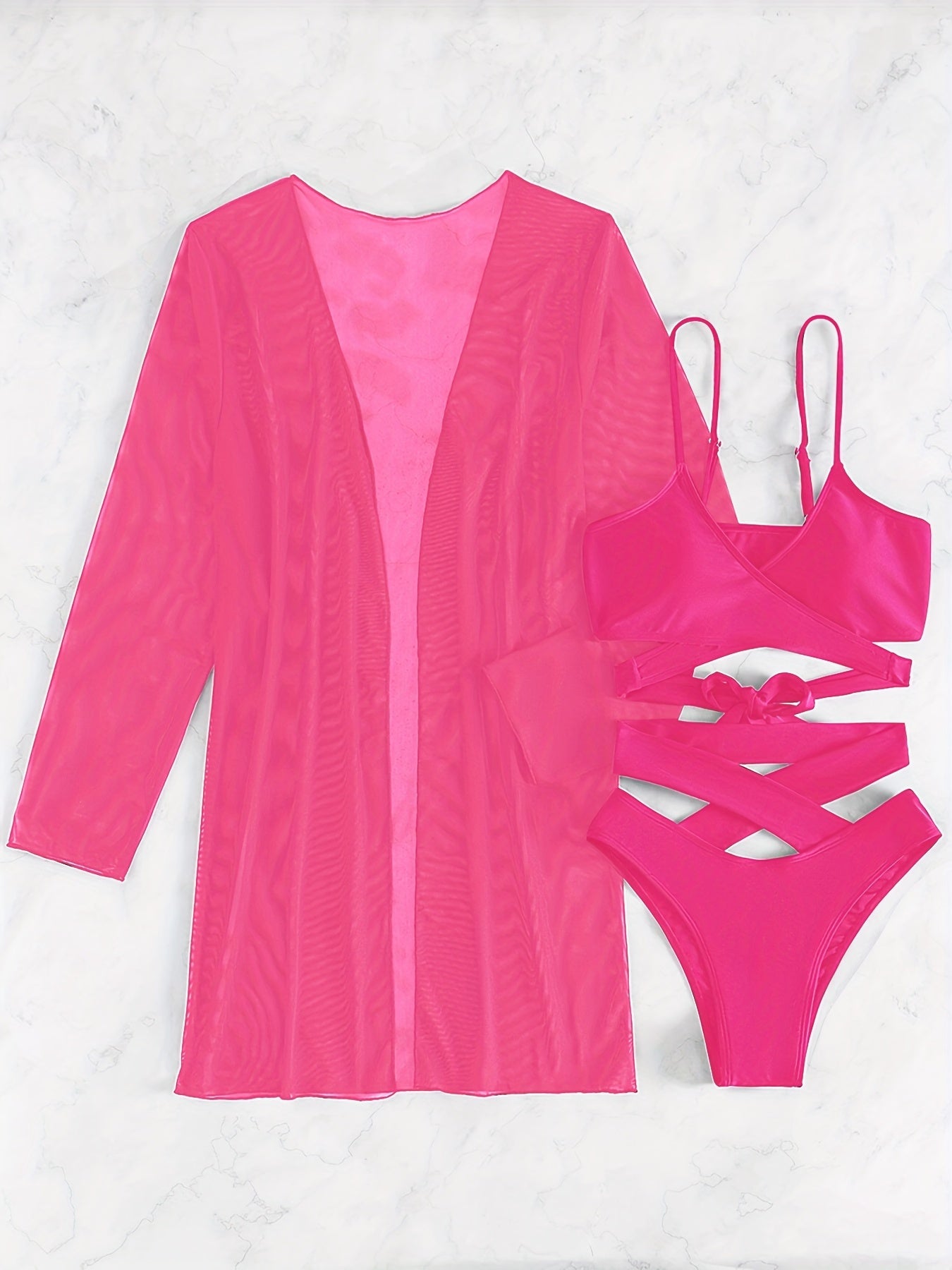 3-Pieces V Neck Bikini Sets