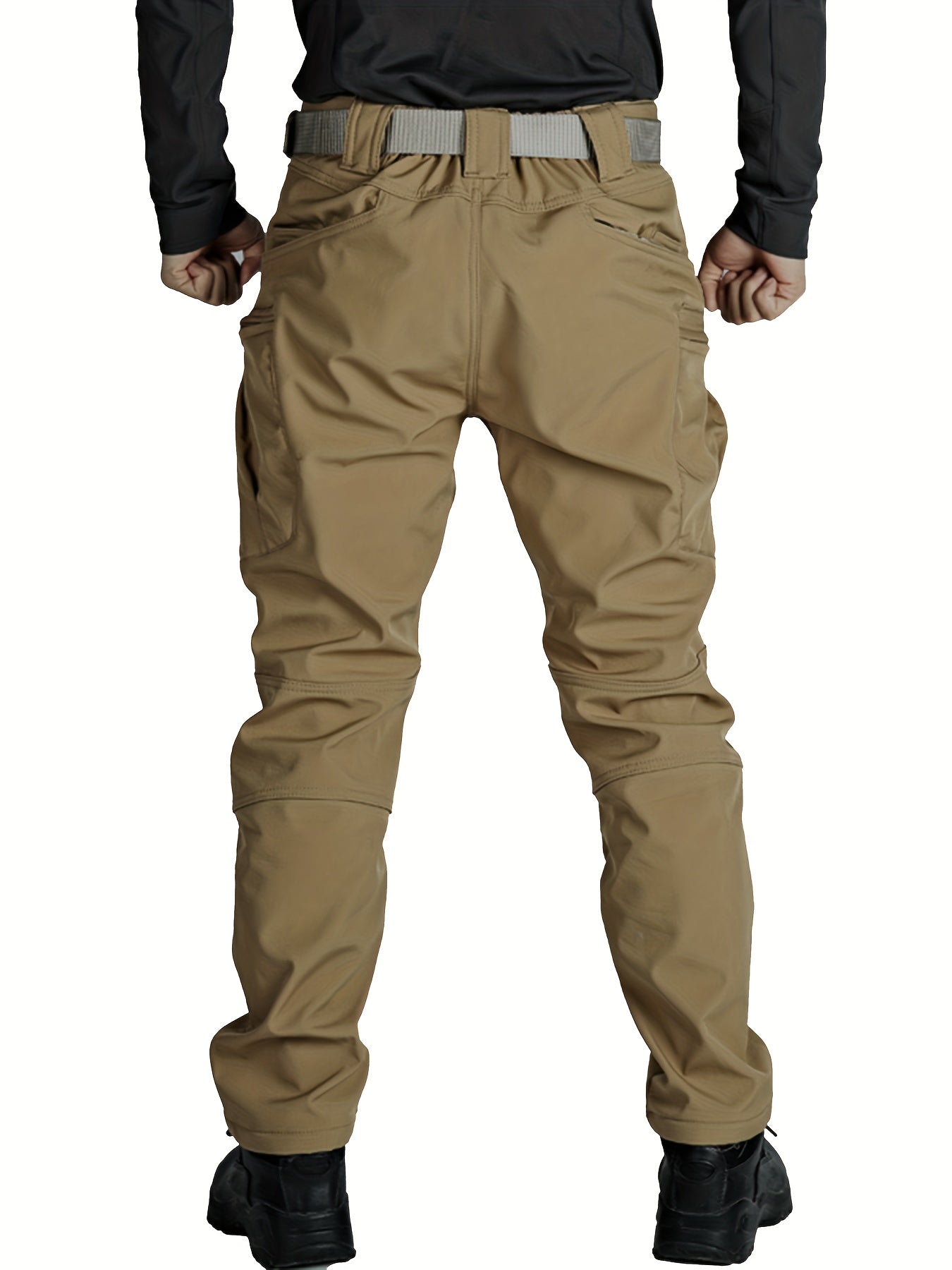 Men'S Fleece-Lined Work Pants - Thick, Tactical, Multi-Pocket Design
