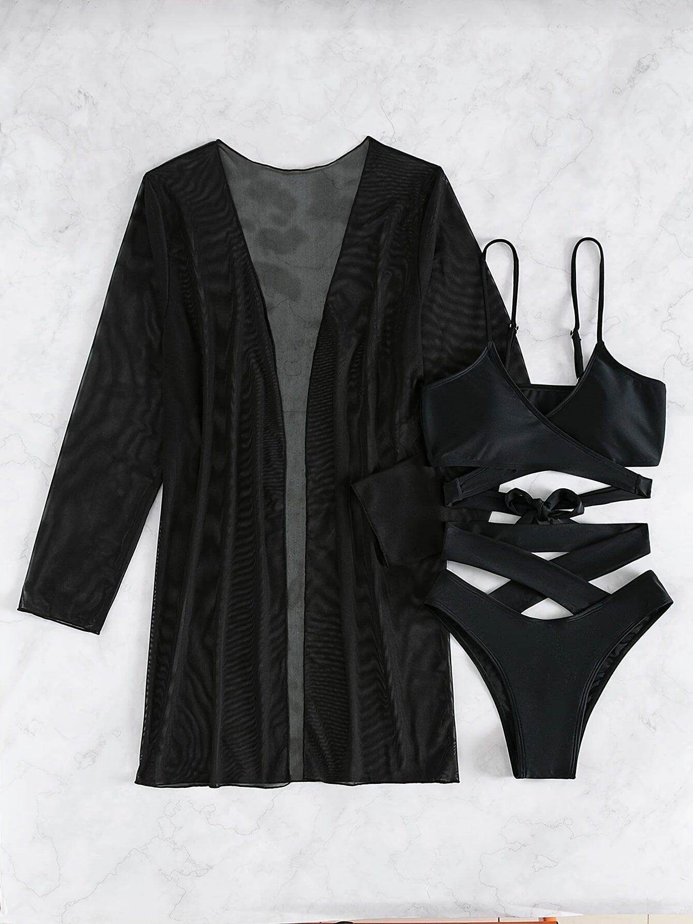 3-Pieces V Neck Bikini Sets