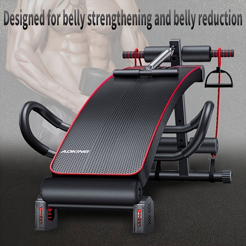 Adjustable Sit-Up Bench with Cushioned Backrest, Foldable Ab Workout Equipment