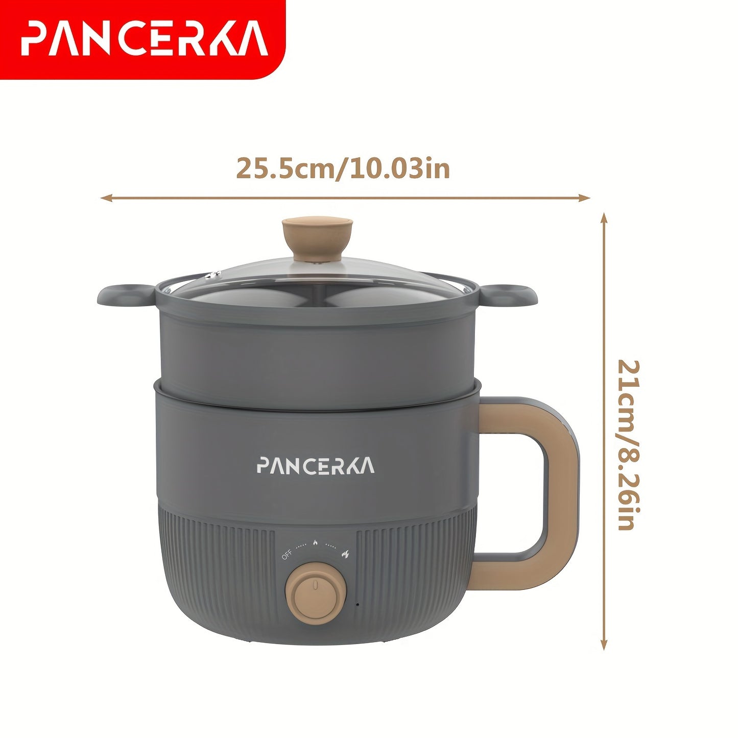 1.0L Multifunctional Non-Stick Steamer with Intelligent Mechanical Buttons