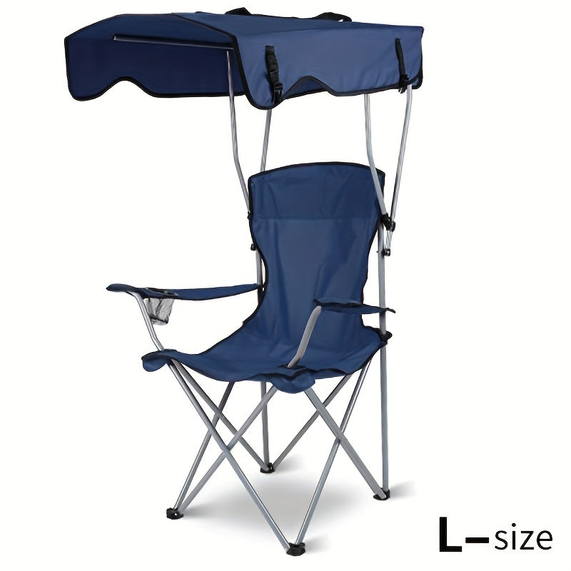 Outdoor supplies portable folding beach chair with shade