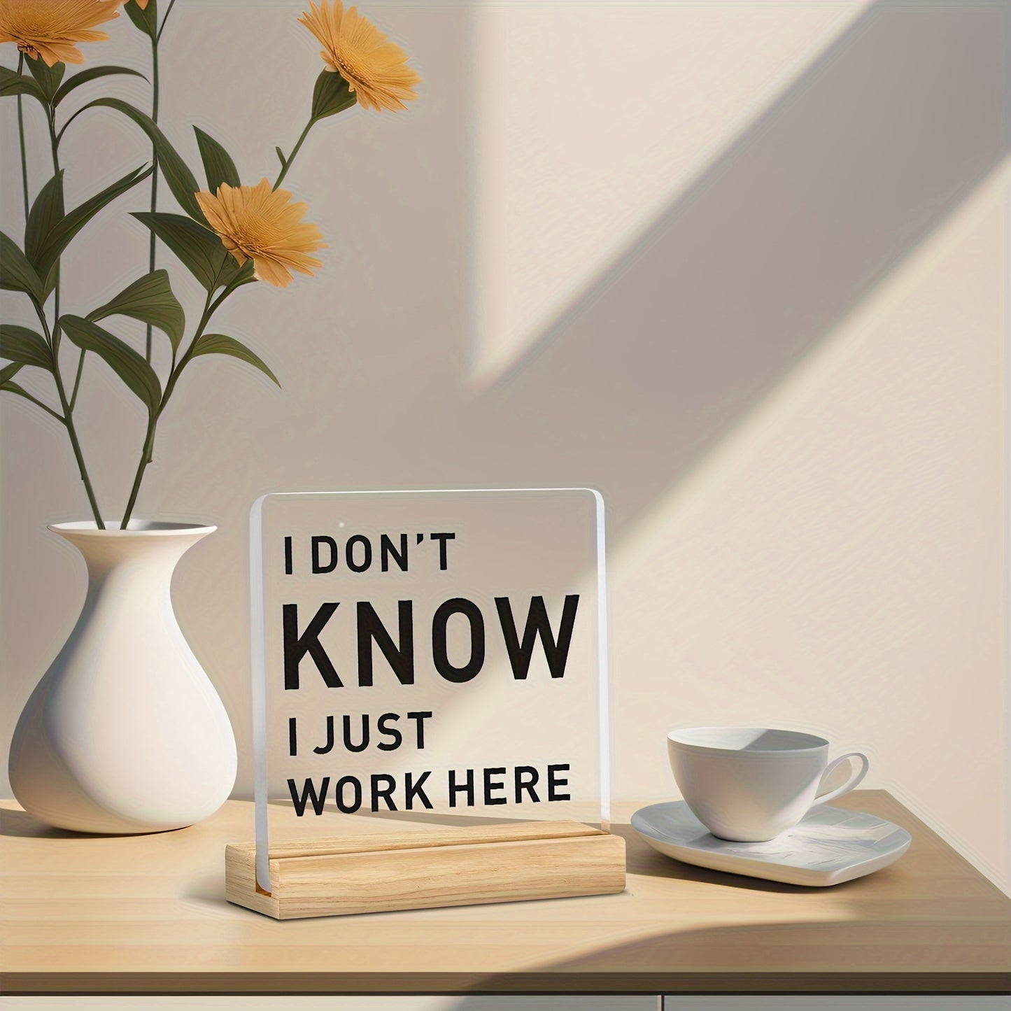 1pc, Acrylic Ornament, Human Resources Desk Sign