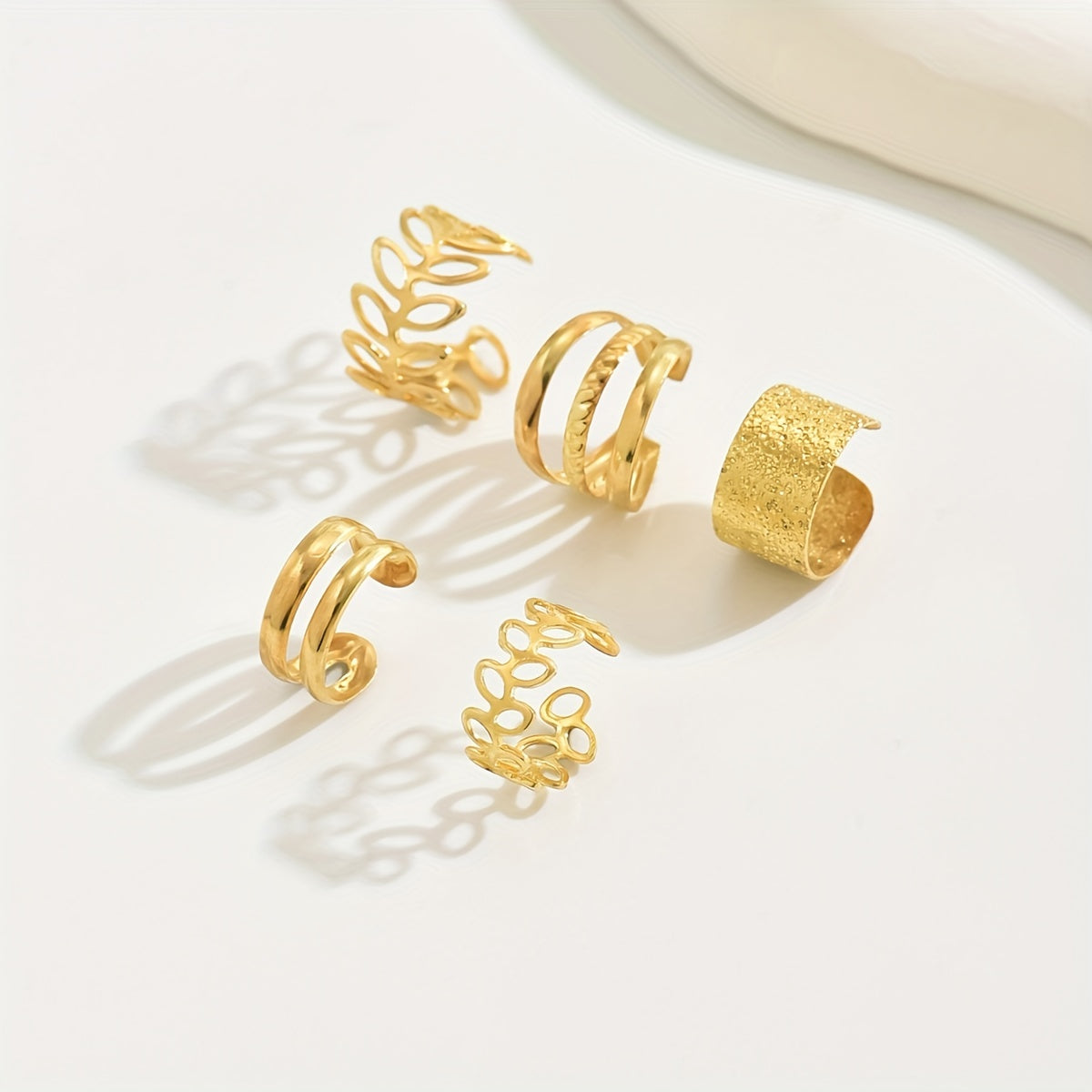 5pcs/set Trendy Elegant Design Ear Cuff Set Classic Elegant Style