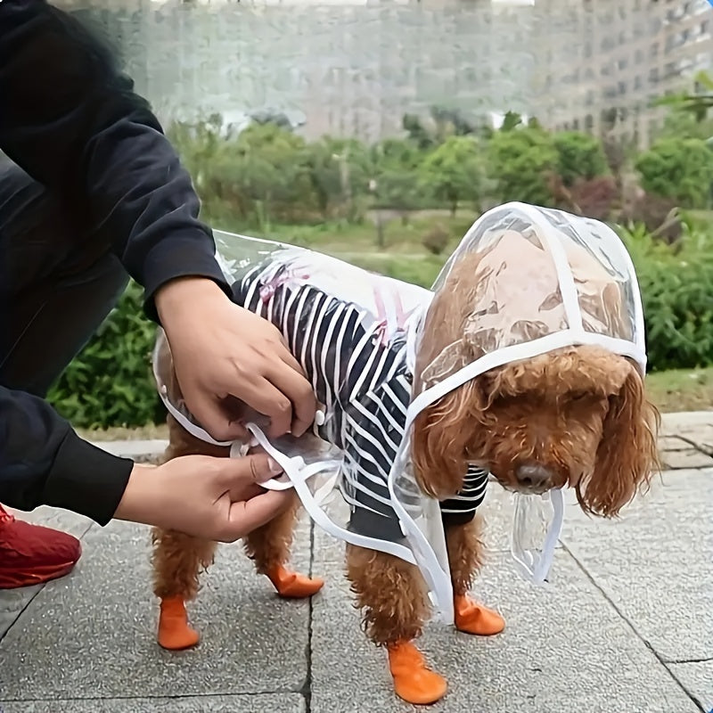 1pc Pomeranian Transparent Dog Raincoat