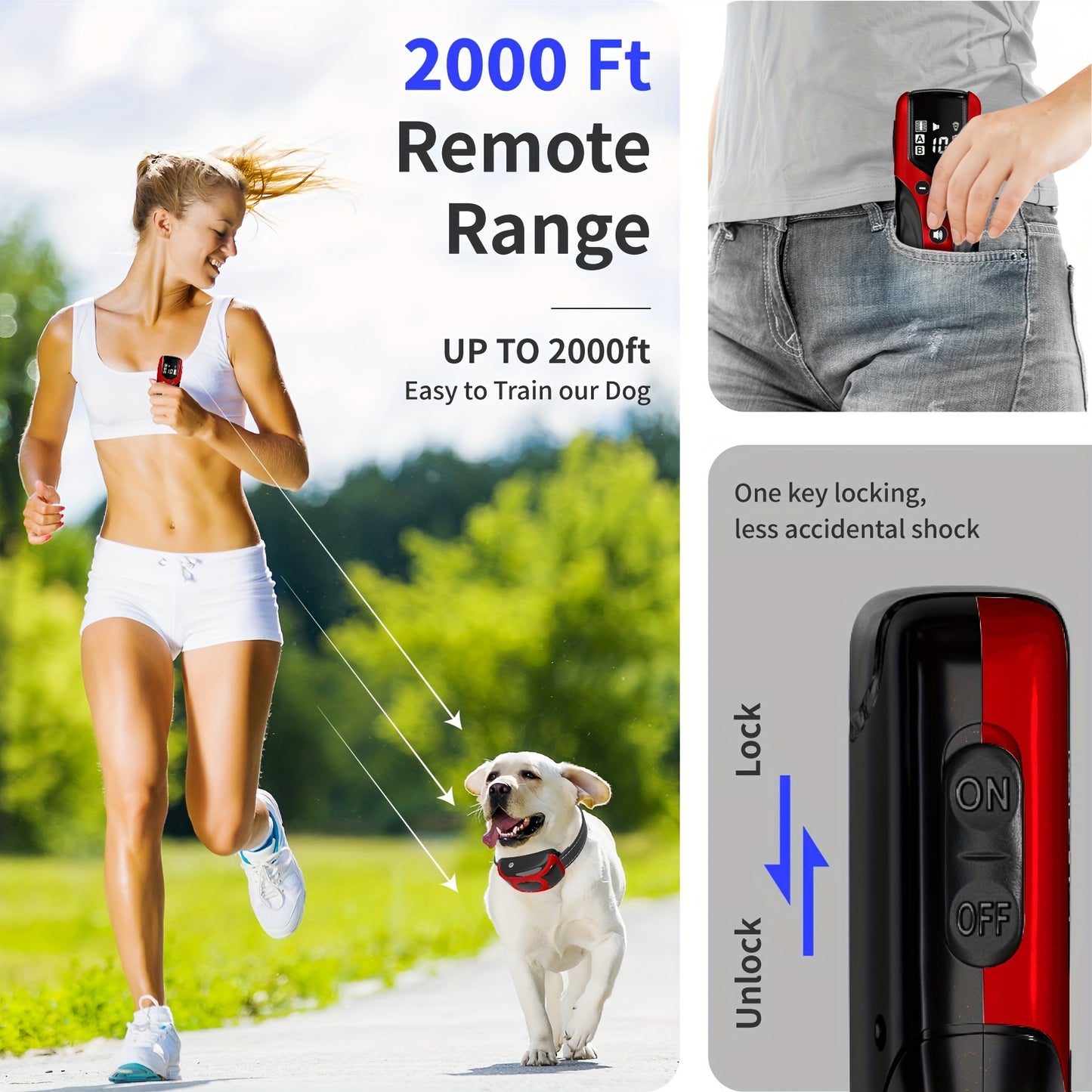 Rechargeable Dog Training Collar with Remote