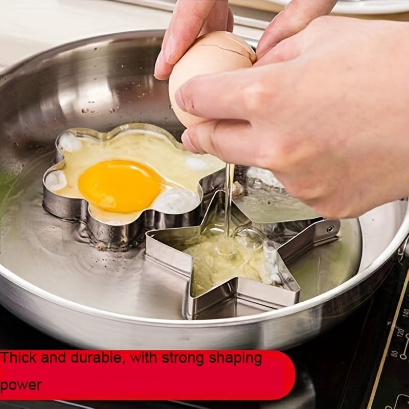 5/7/10pcs set of thickened stainless steel egg fryer model
