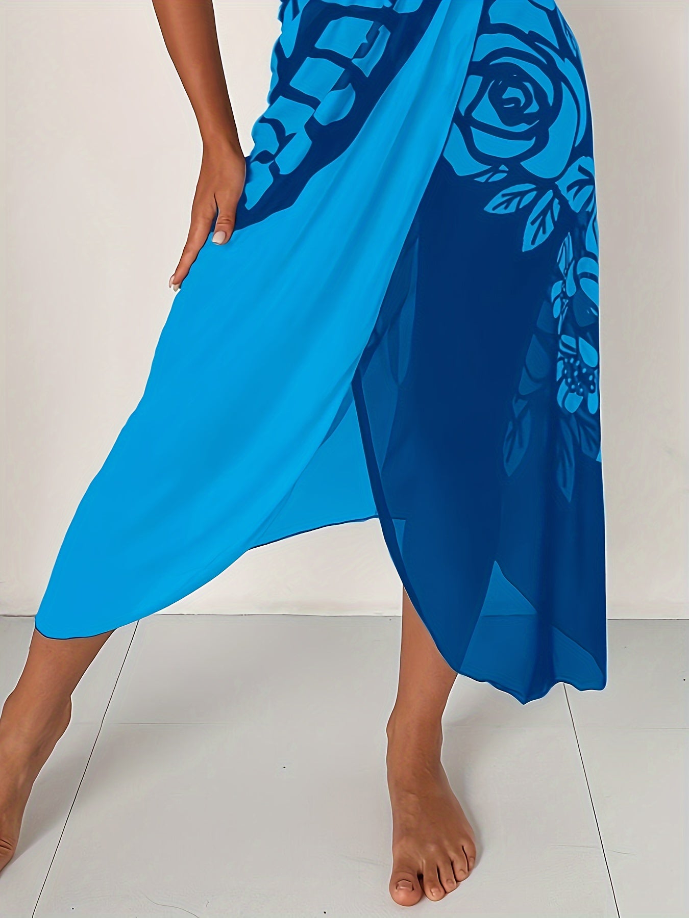 Butterfly Print Beach Cover-Up Dress