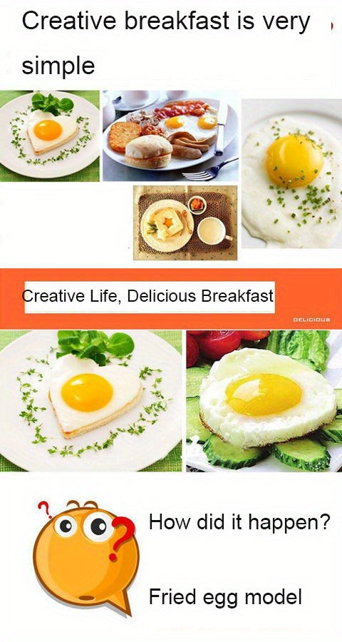 5/7/10pcs set of thickened stainless steel egg fryer model