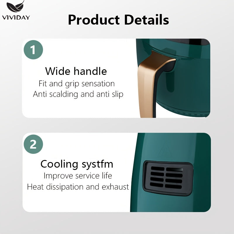 Electric Air Fryer, 4.5L Large Capacity