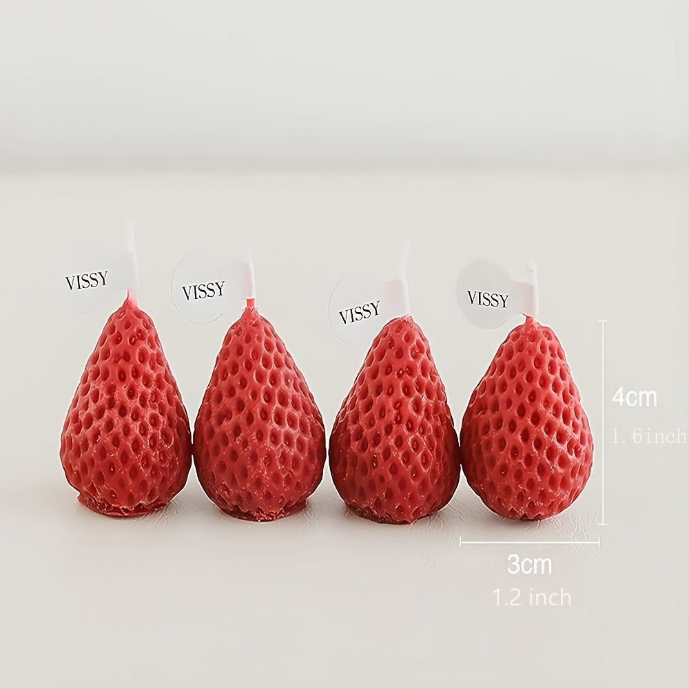 4pcs Strawberry Aromatherapy Candles