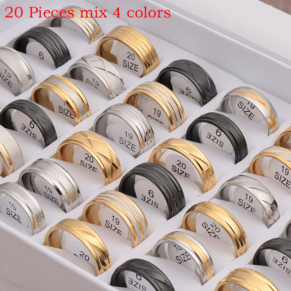 New Waterproof And Sweat-proof High-quality Two-color Stainless Steel Ring