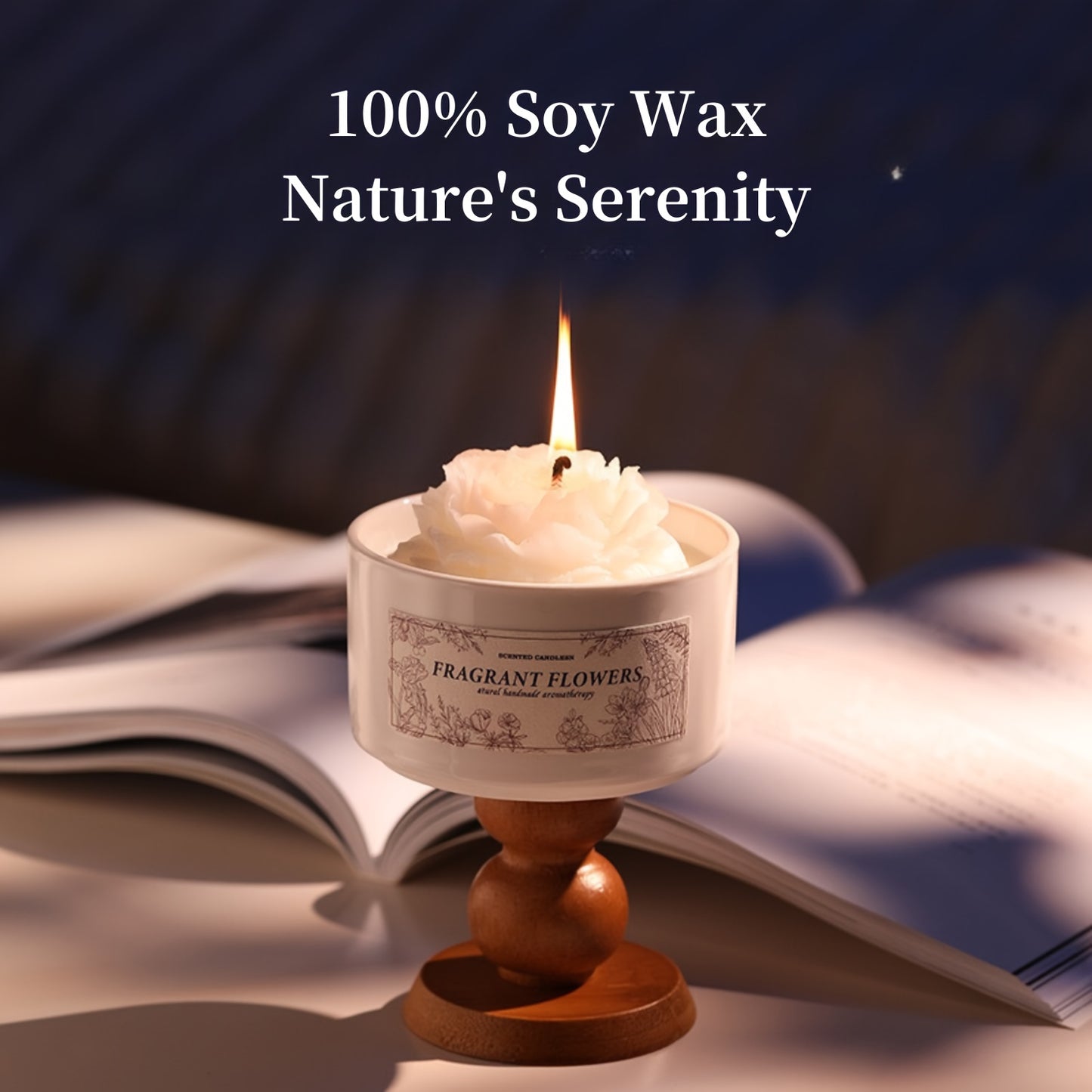 Luxurious Flower-Shaped Gardenia Candle