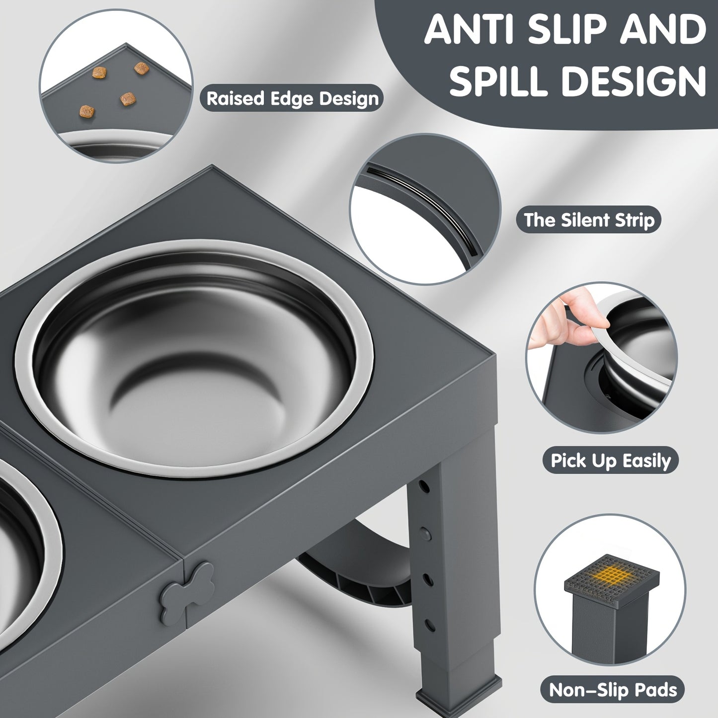 1 Set Elevated Dog Bowls