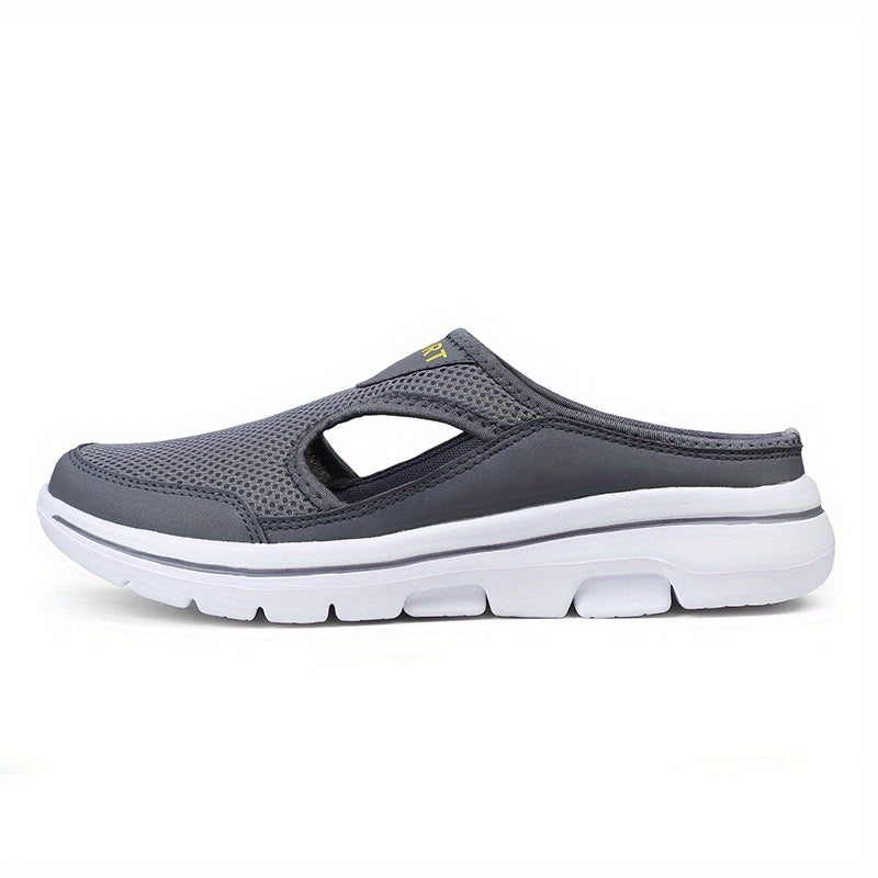 PLUS SIZE Men's Mesh Breathable Slides, Casual Non Slip Slippers