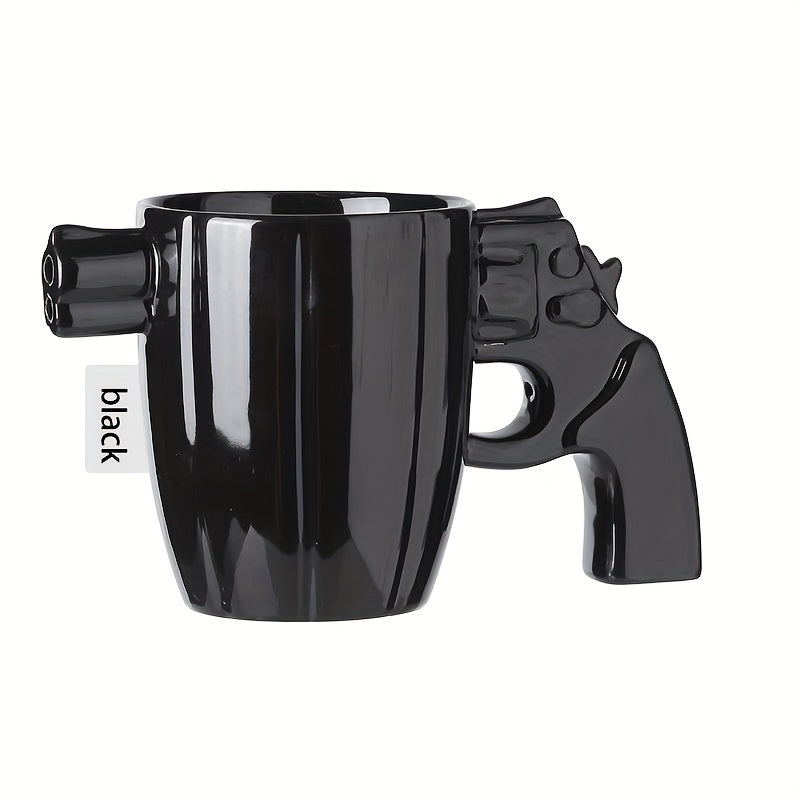 1pc Novelty Revolver Design Ceramic Mug