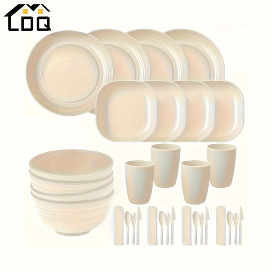 Set 32 Piese Tacâmuri și Veselă LDQ