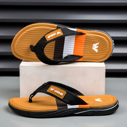 Men's Trendy Colour Block Flip Flops