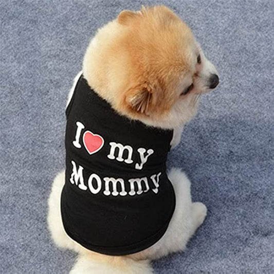 Adorable Summer Tank Top For Your Precious Puppy - I Love My Mommy!