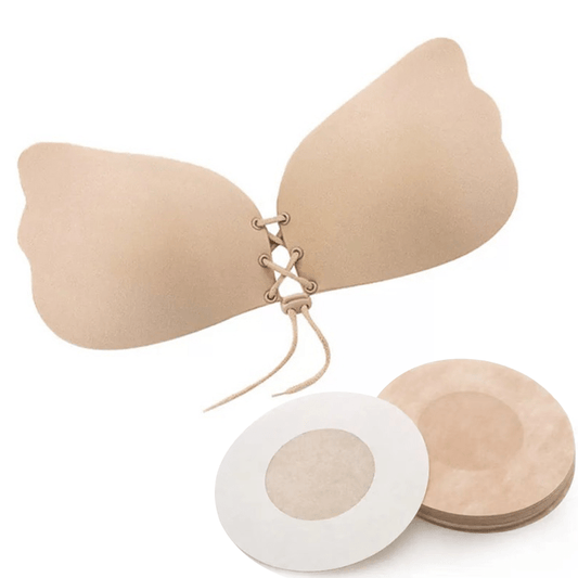 Invisible Stick-On Lift Bra, Strapless Strappy Push Up Self-Adhesive Bra