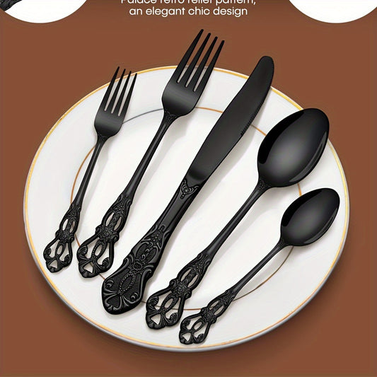 Set Tacâmuri Royal Negru 20/40 piese