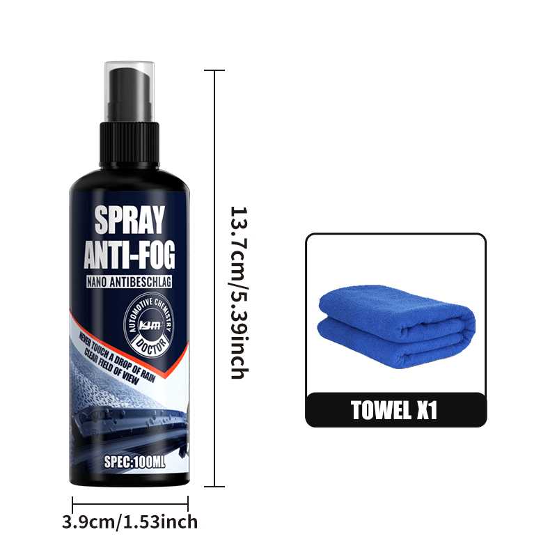 Spray Nano Anti-Ceață 100ml – Claritate Instantă pentru Geamuri și Oglinzi