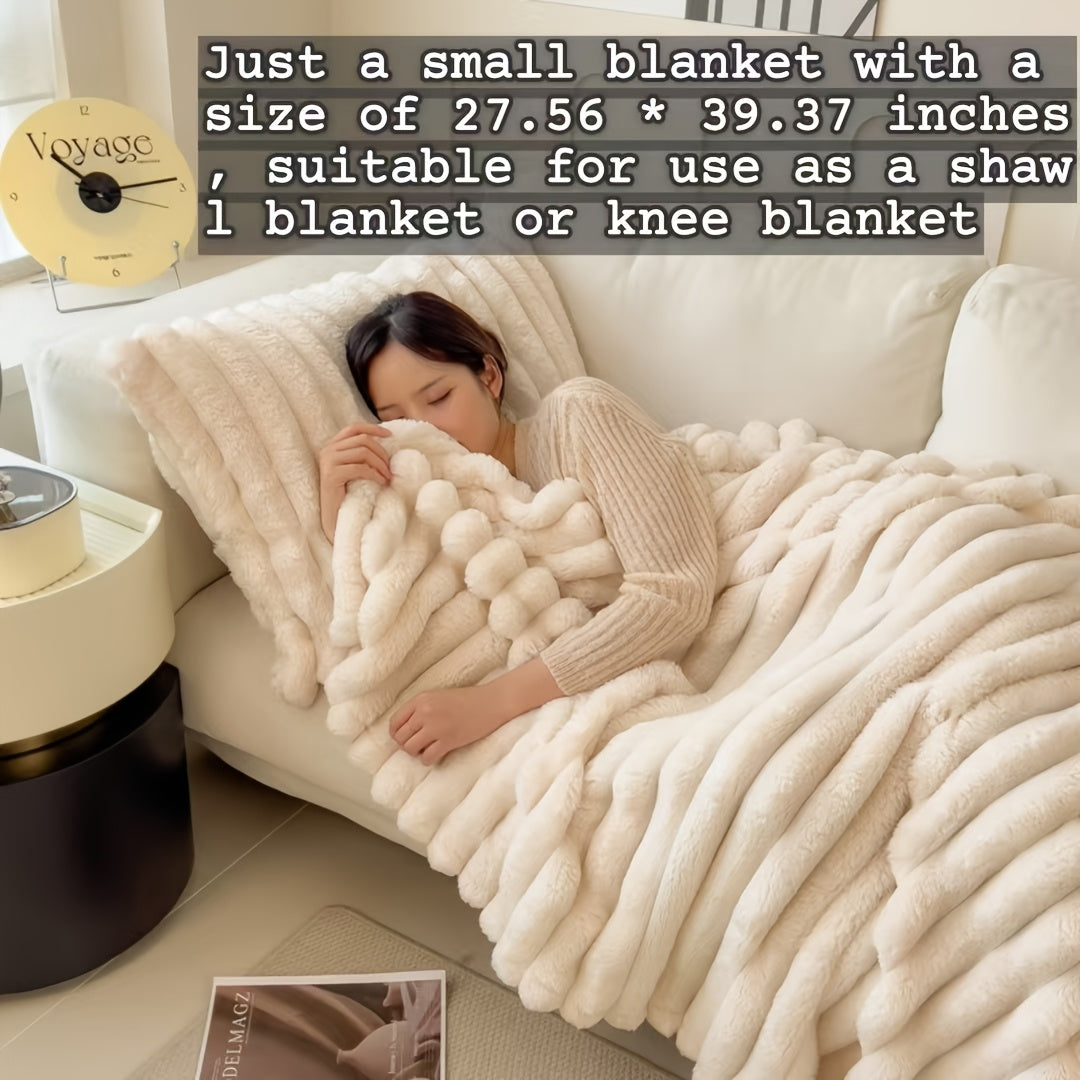 Luxurious Faux Rabbit Fur Throw Blanket