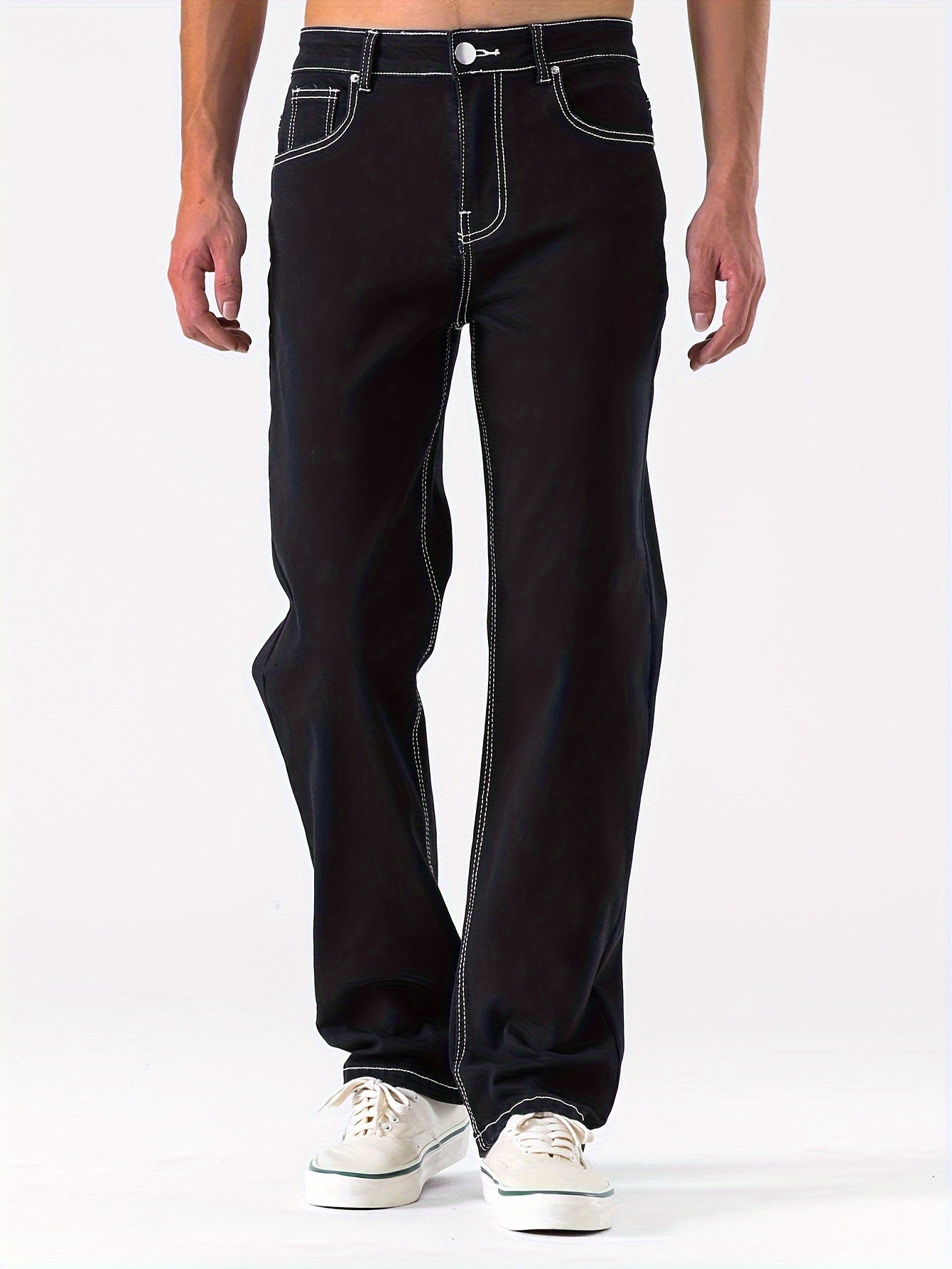 Men's Stretch Denim Jeans, Slim Fit Straight-Leg