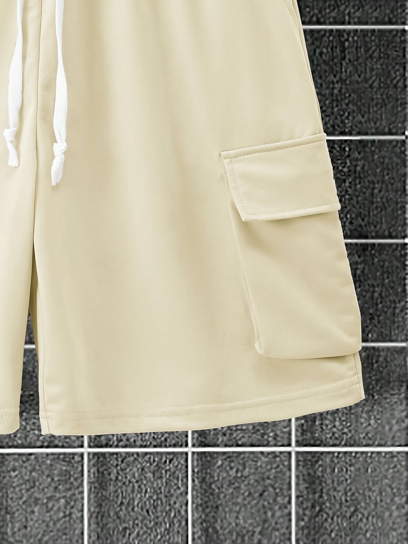 Men's Beige Casual Sportswear Set