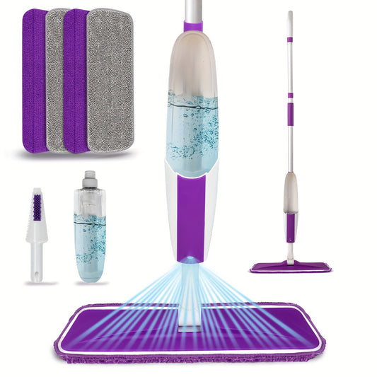Mop cu Spray și Rezervor Integrat – Pad din Microfibră Lavabil 1/4