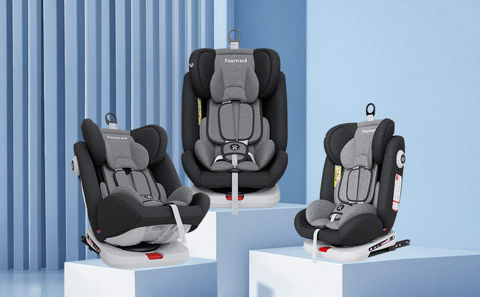 Child Baby Car Seat 360° Rotatable , Rest Position 5-Point Harness