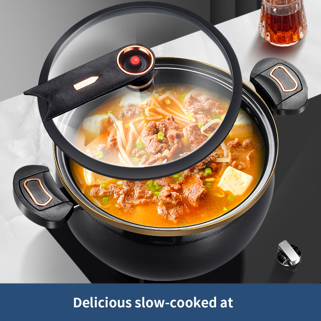 1pc Fat and Chubby Multifunctional Soup Pot for Home Use