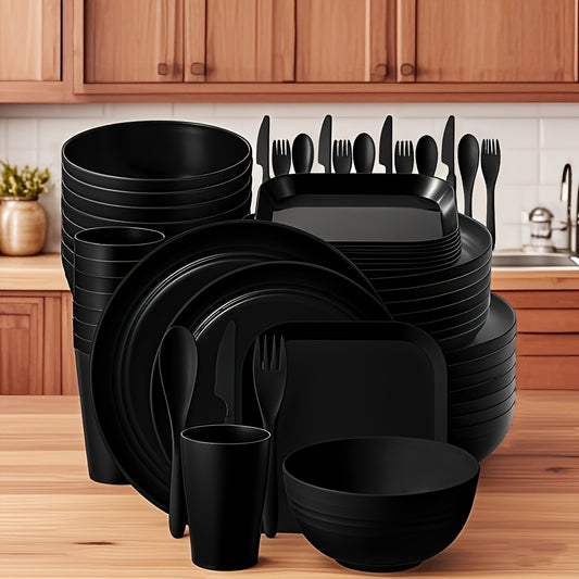 Set 64 Piese Veselă din Plastic
