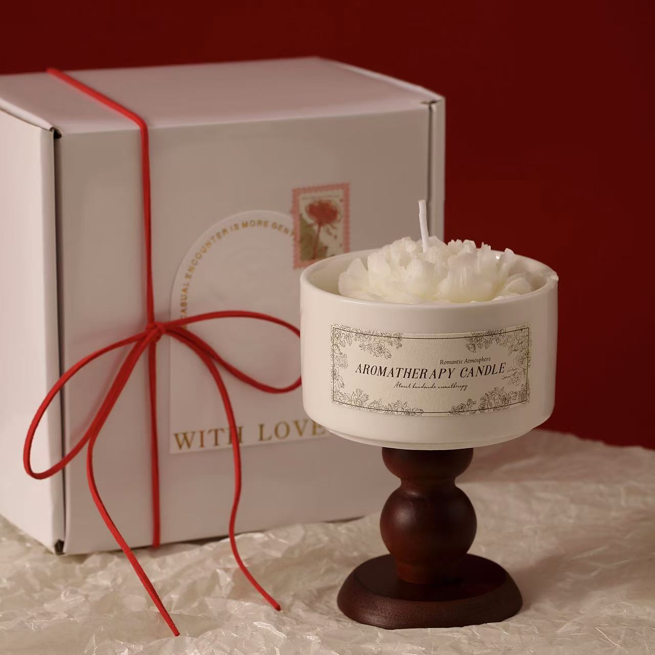 Luxurious Flower-Shaped Gardenia Candle