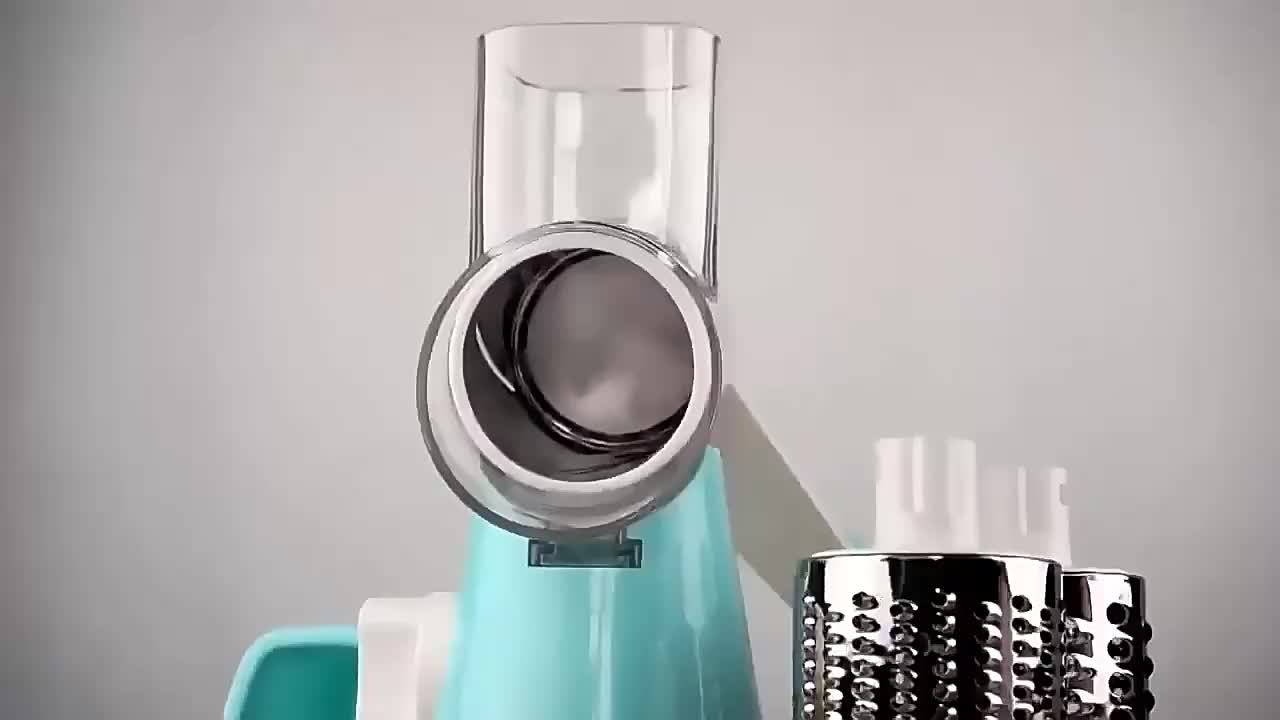 Răzătoare Manuală 3-în-1 cu Tambur Rotativ