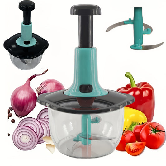 Multifunctional Food Chopper, Quick Manual Press Chopper