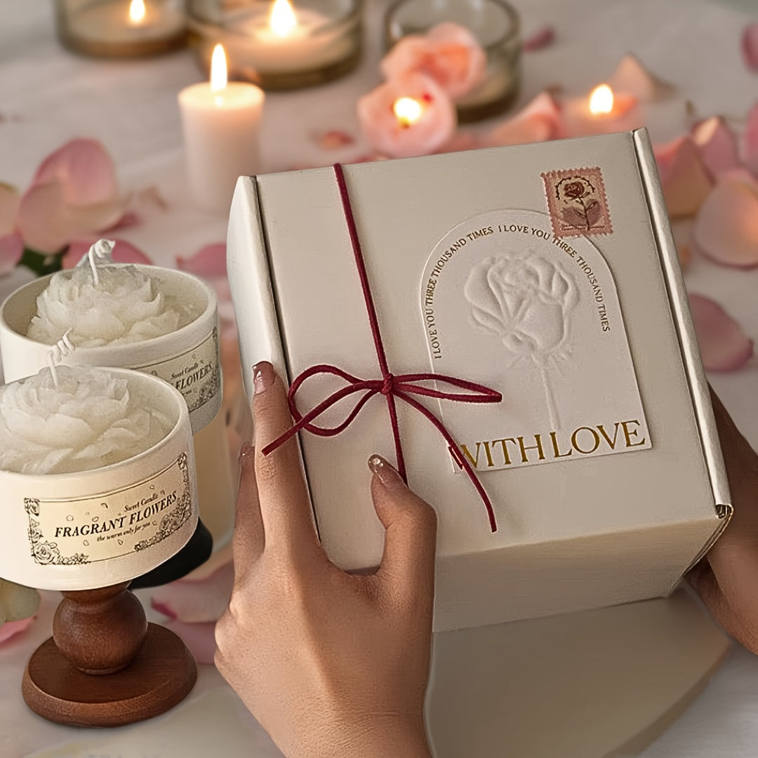 Luxurious Flower-Shaped Gardenia Candle