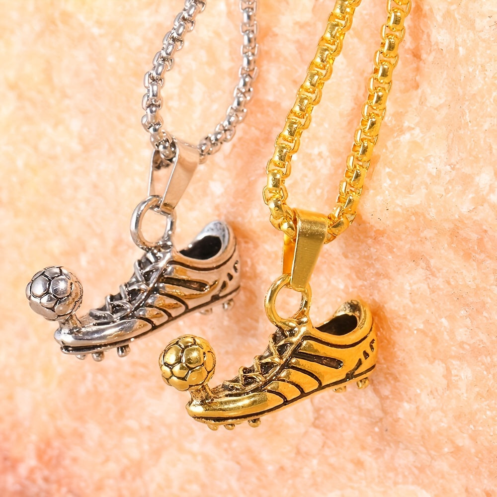 Fashion Sneakers Football Necklace Pendant