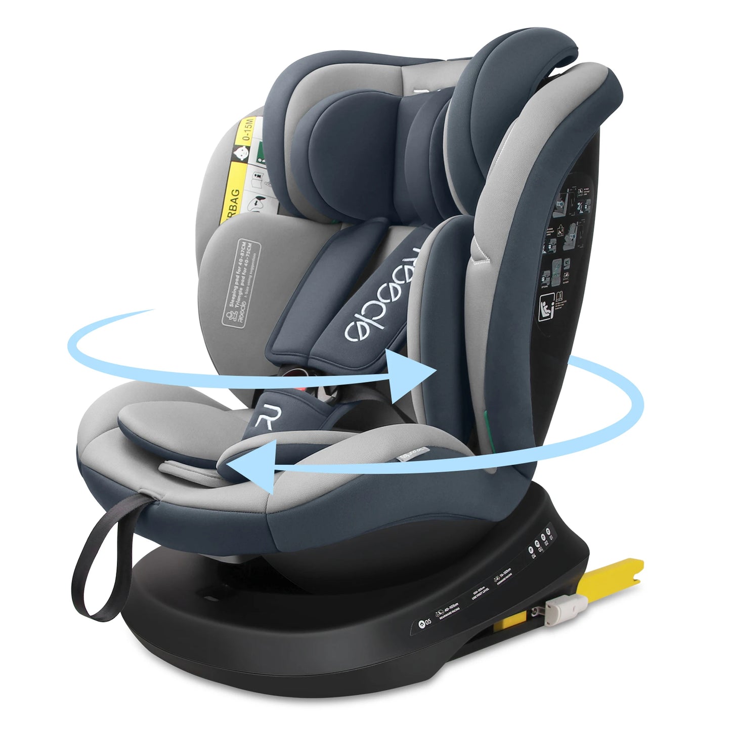 360 Swivel Baby Car Seat with ISOFIX, 40-150cm (Group 0+ 1/2/3, 0-36 kg)