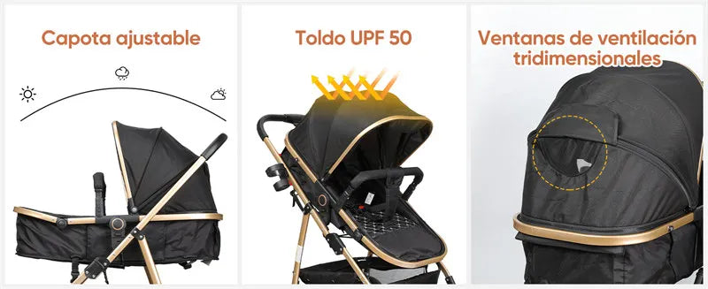 3 in 1 luxury stroller for baby