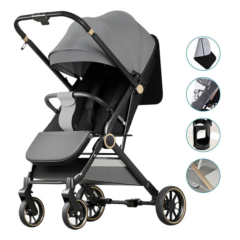 New Baby Stroller Can Sit and Lie