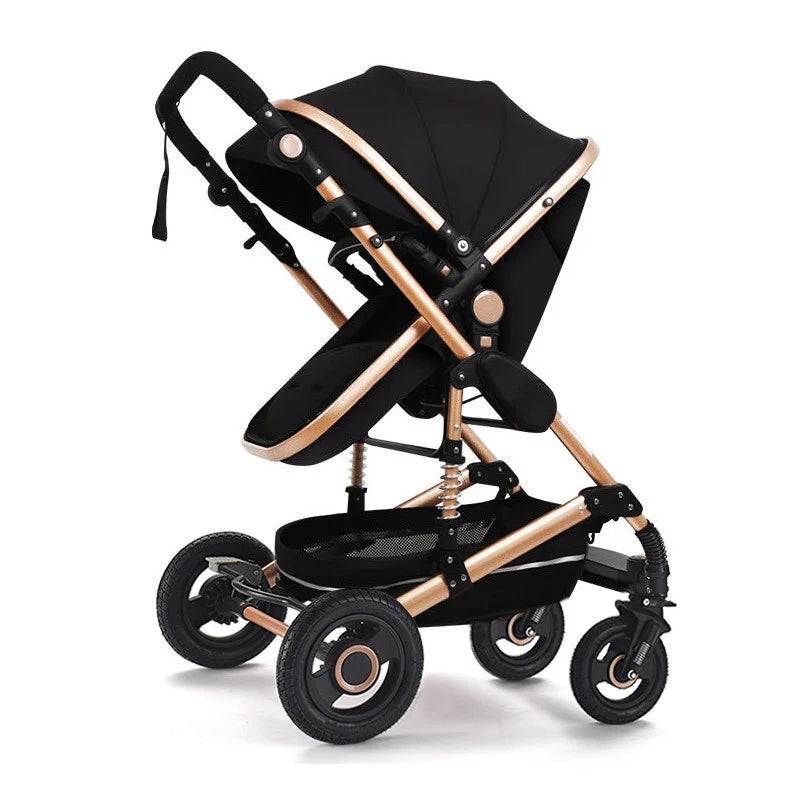 Luxury baby stroller, shock-absorbing