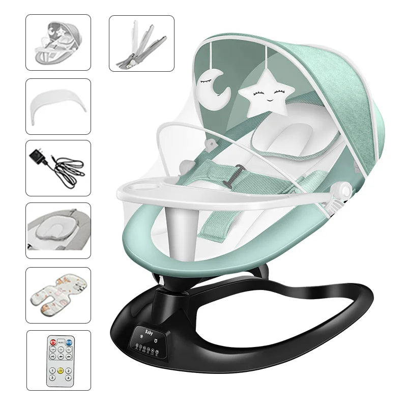 Deluxe electric baby bassinet