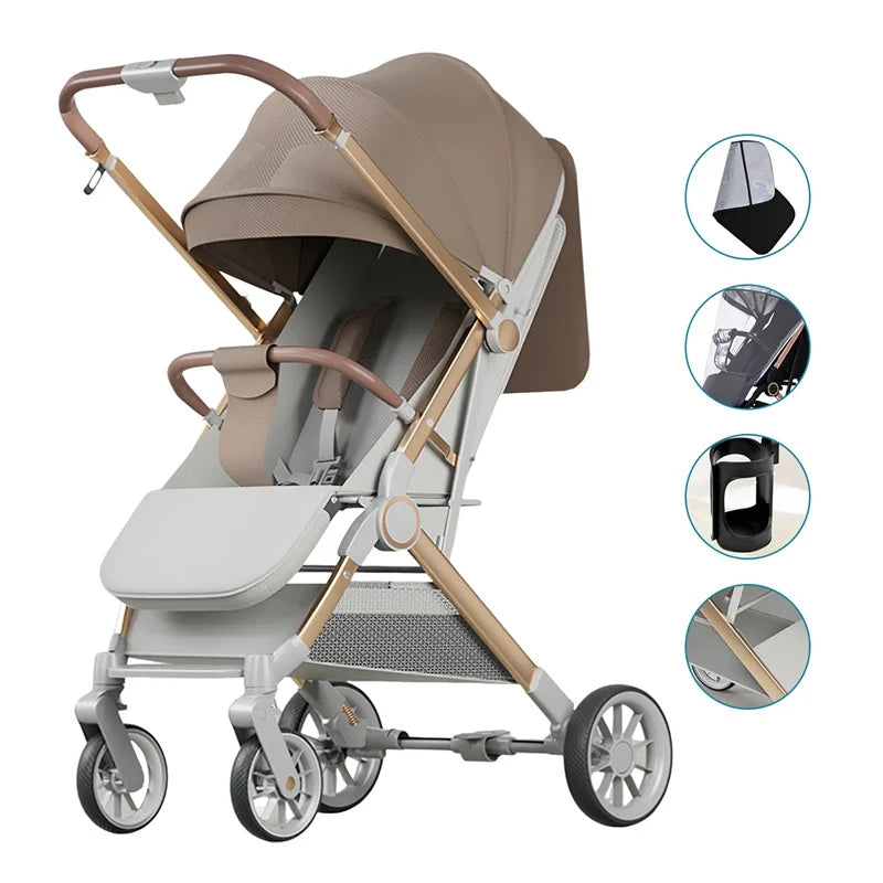 New Baby Stroller Can Sit and Lie