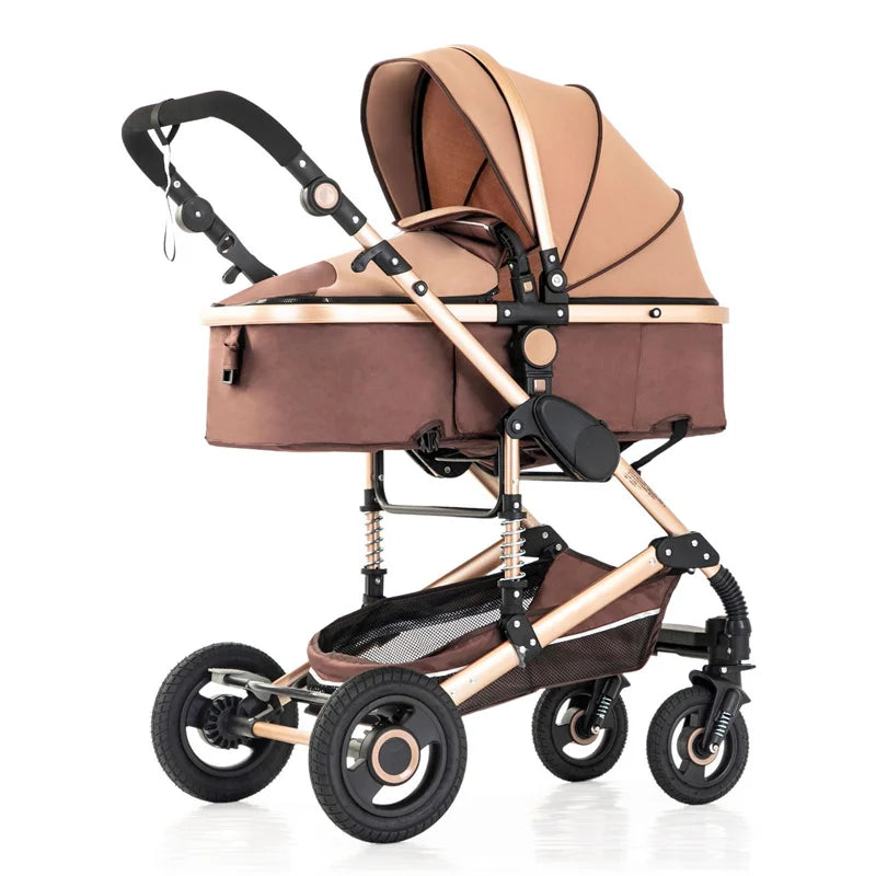 Luxury baby stroller, shock-absorbing