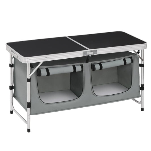 Folding Picnic Table Aluminum Suitcase Table with Storage Bag