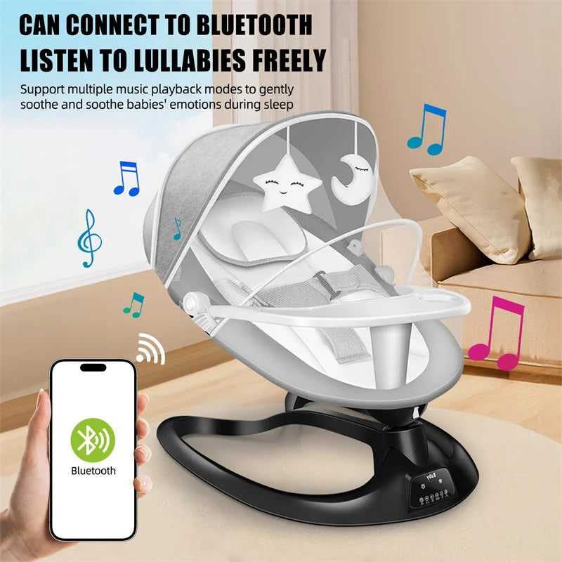 Deluxe electric baby bassinet