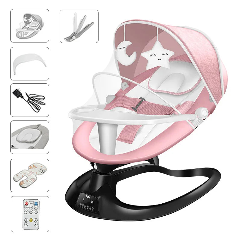 Deluxe electric baby bassinet