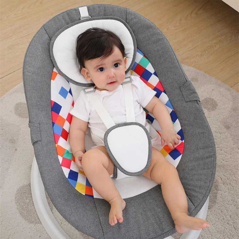 Multi functional baby rocking chair electric swing with automatic connection and adjustable remote control Bluetooth